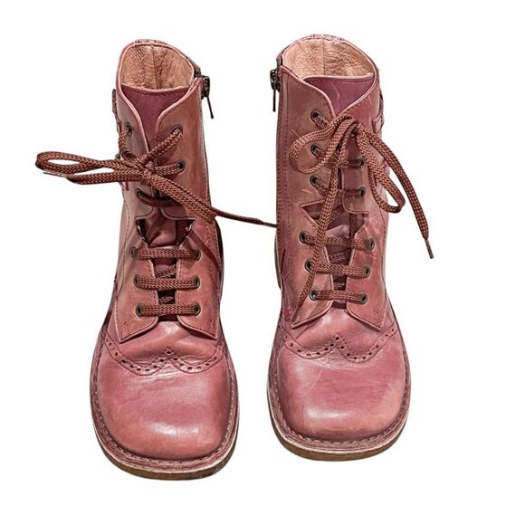 Pepe Peter Italian Leather Side-zip Ankle Moto Vintage Boots Size 32 US 13 - Picture 2 of 8